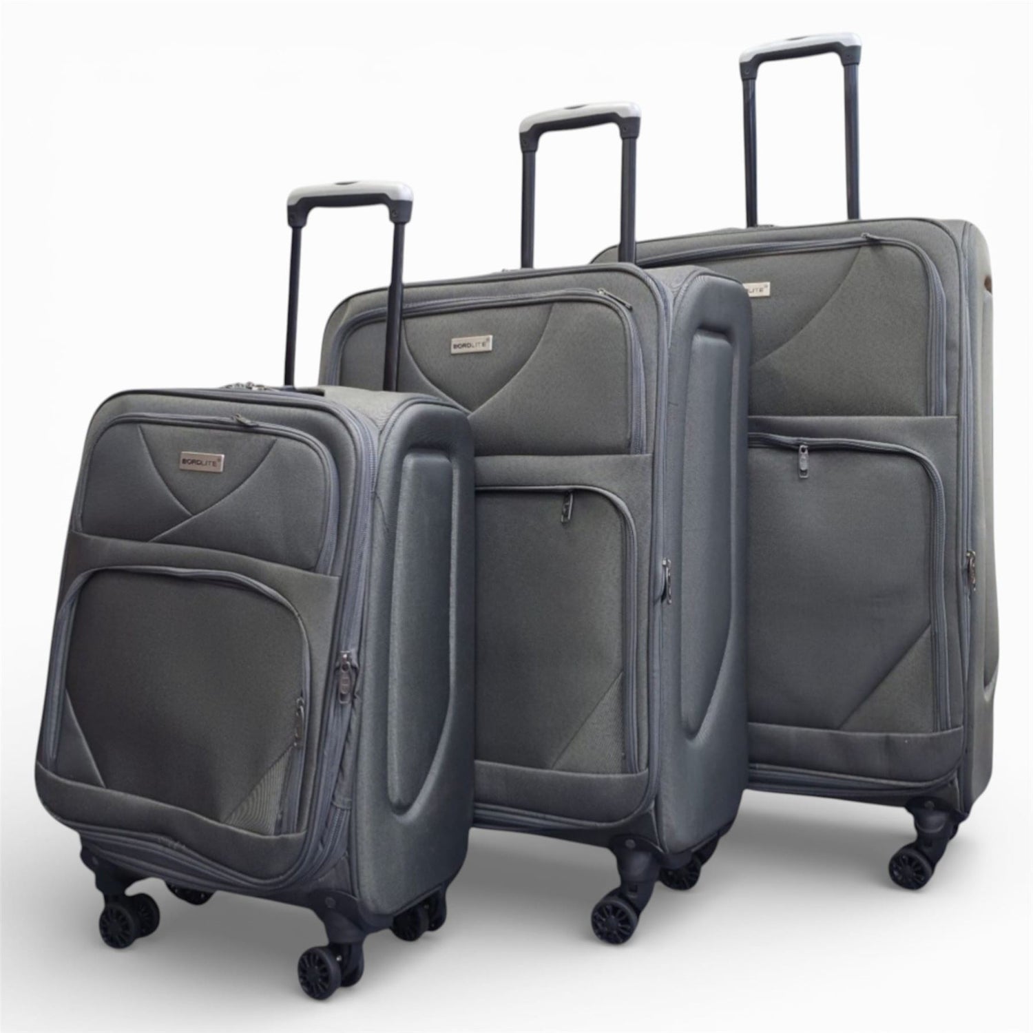 Nagoya Set of 3 Soft Shell Suitcase in Grey