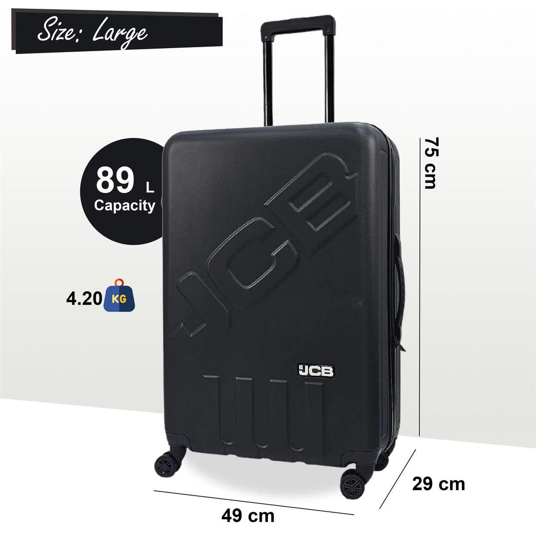 Cottonwood Large Soft Shell Suitcase in Black