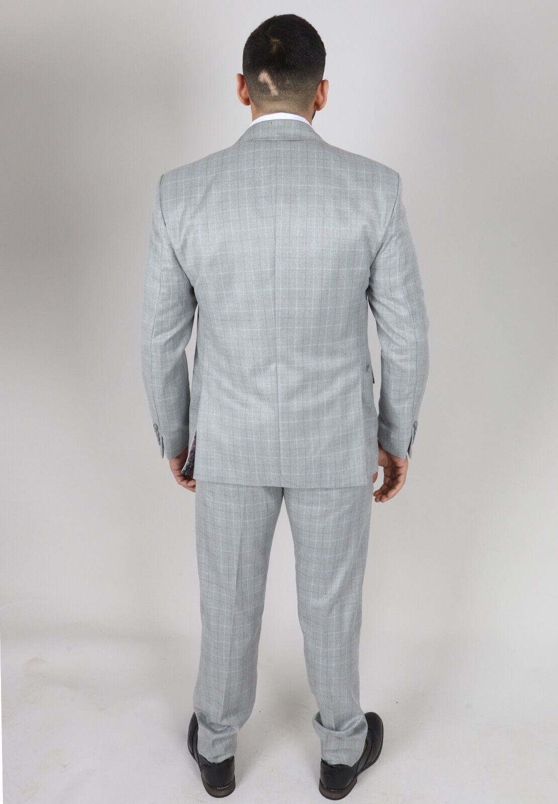 Mens IM2 Classic Plain Light Grey 3 Piece Suit - Upperclass Fashions 