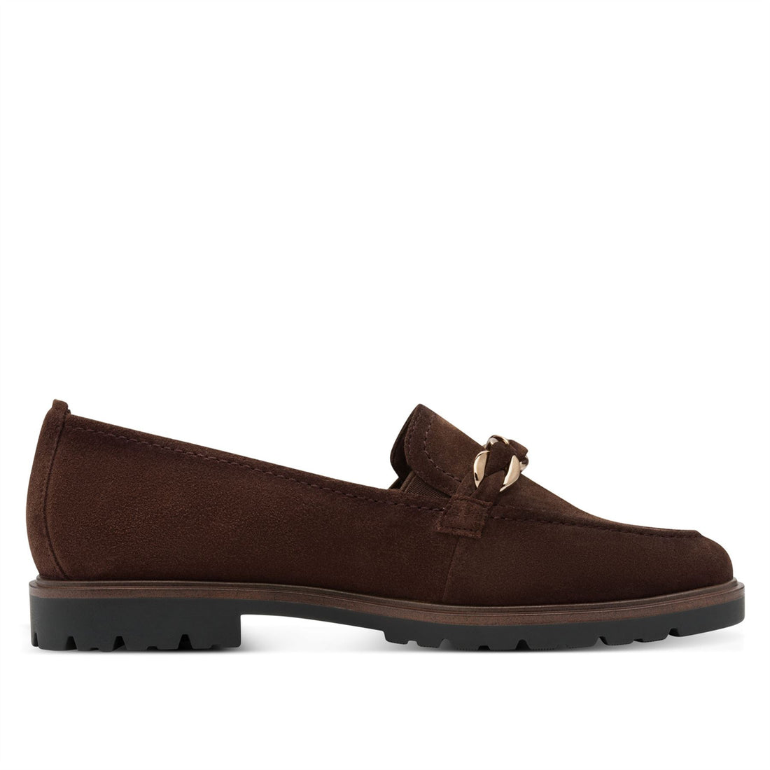 Tamaris Womens Mocca Brown Suede Leather Loafers Shoes