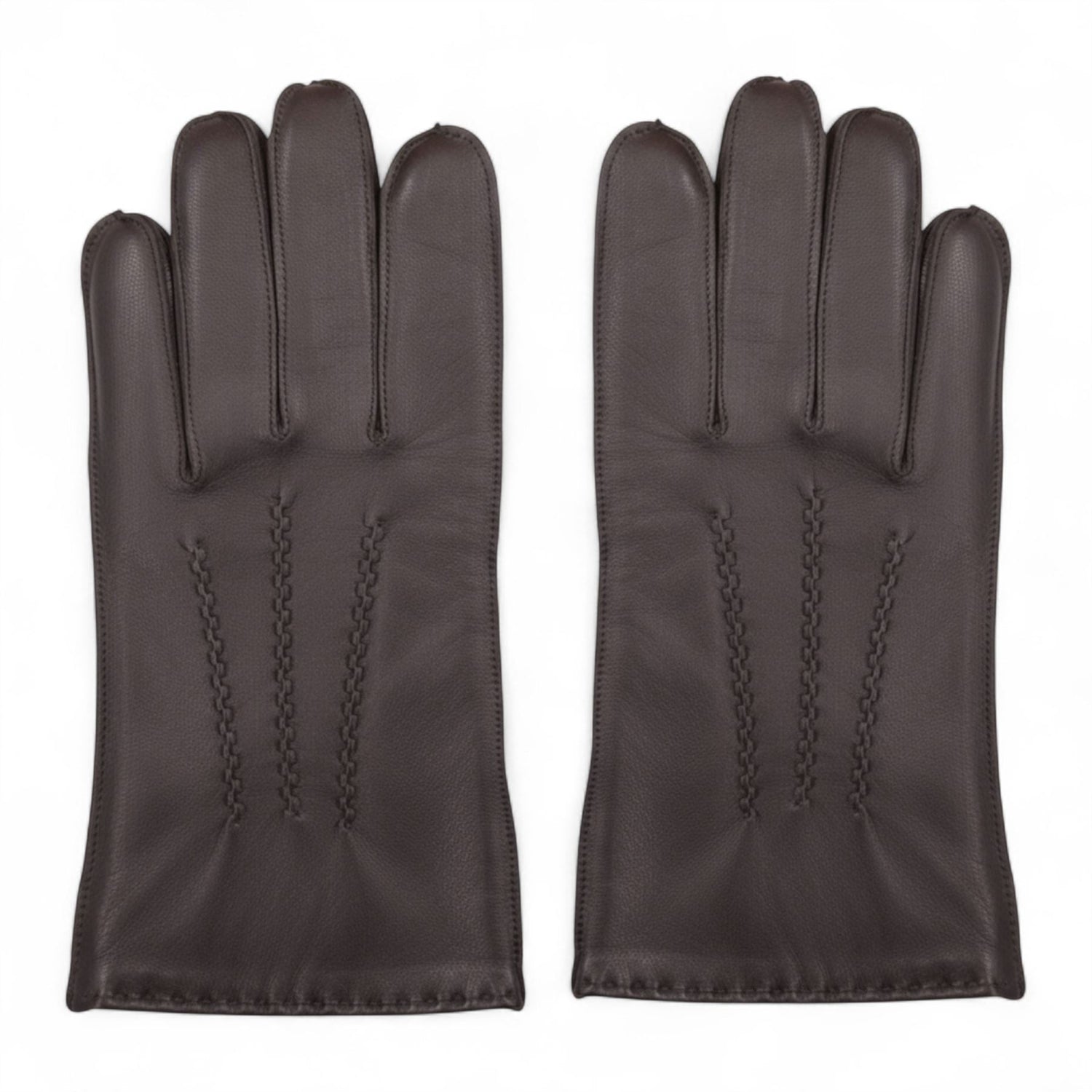 Men’s Italian Leather Warm Wool Lining Winter Stich Design Gloves - M-LGV-205