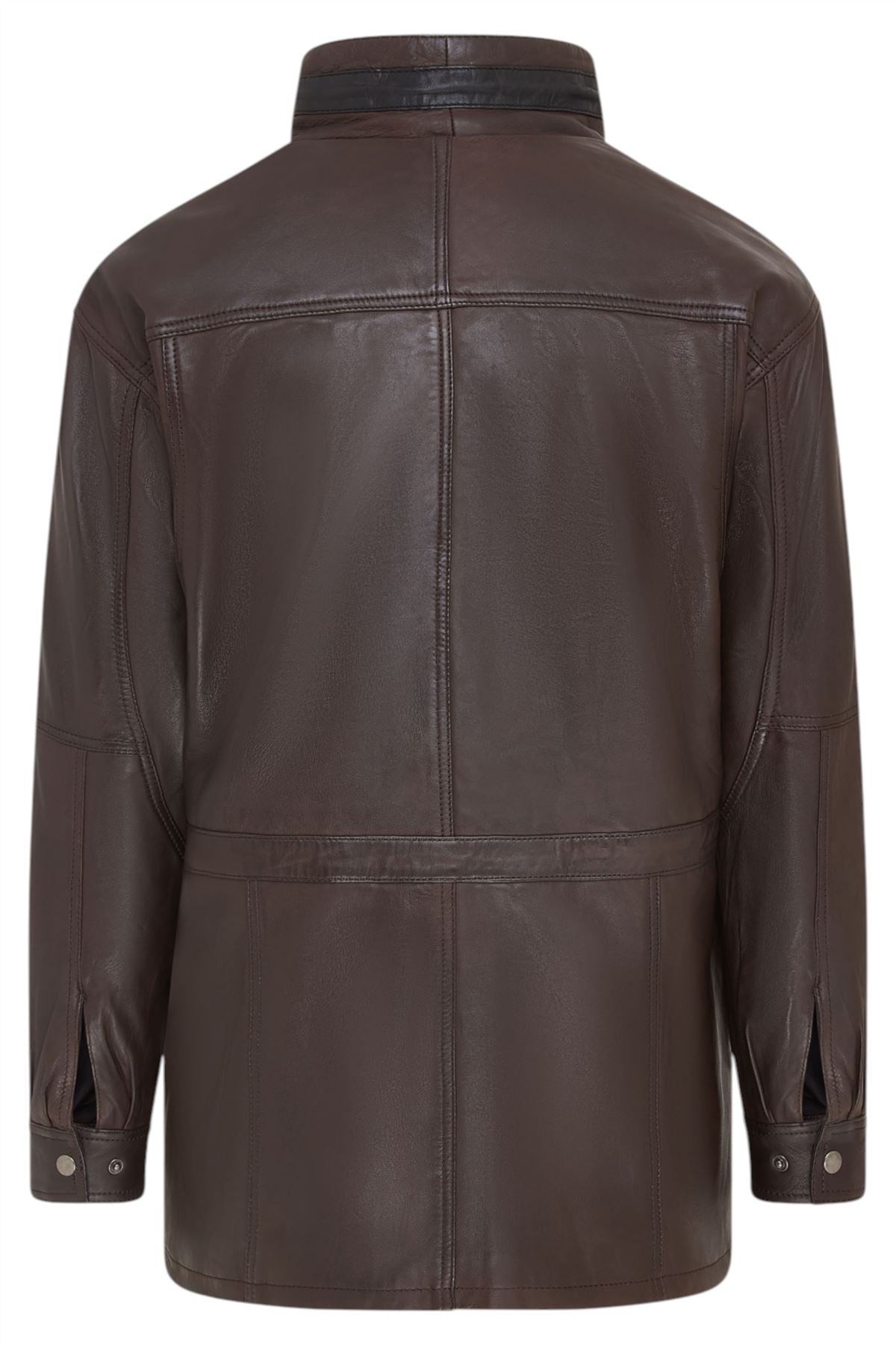 Mens Soft Italian Leather Parka Coat-Winnipeg