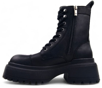 Windsorsmith Leather Chunky Combat Boots - Destroy