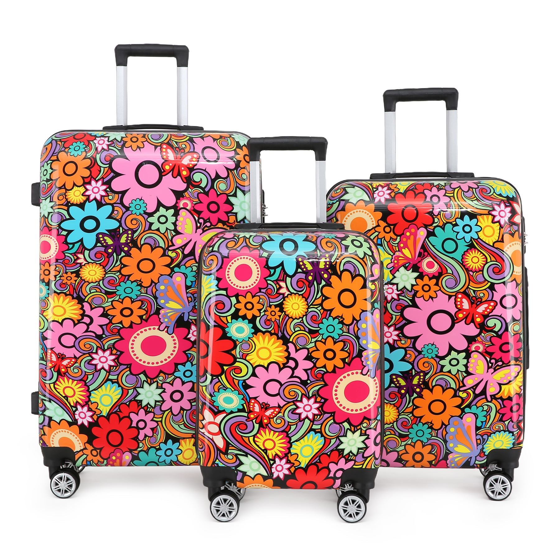 Brooks Set of 3 Hard Shell Suitcase in Flower