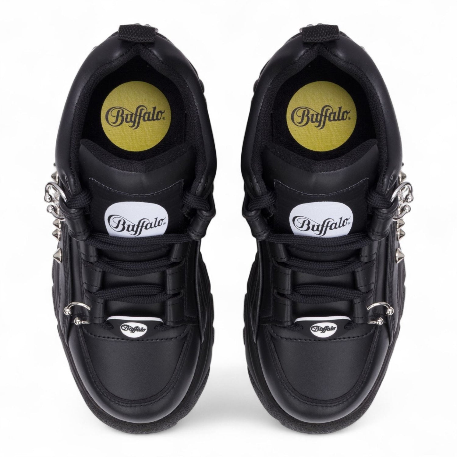 Buffalo Womens Black Studded Chunky Platform Fashion Trainers - 1339-14-PUNK