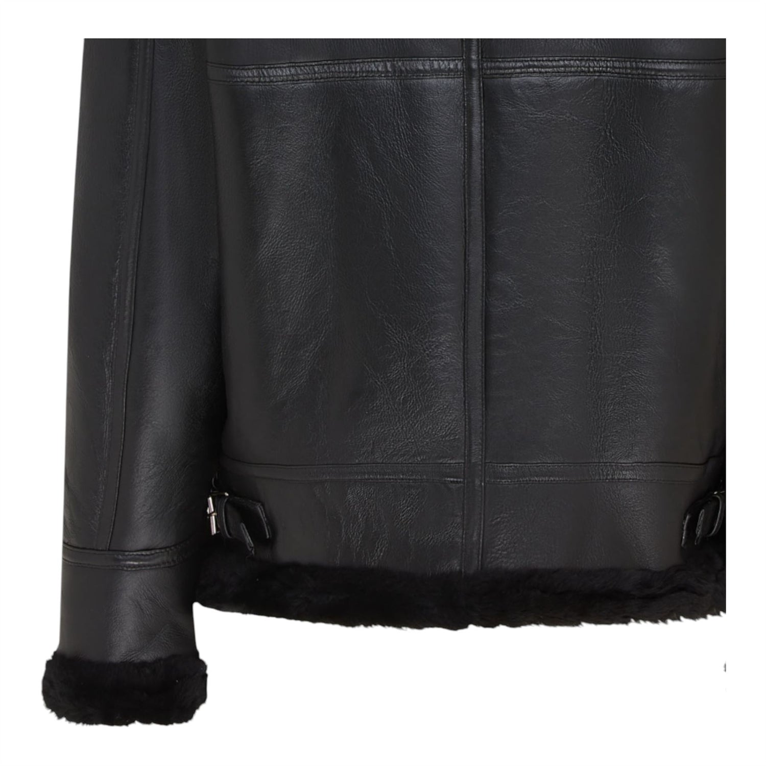 Mens Warm Sheepskin Aviator Zip-Up Flight Jacket-Harrogate