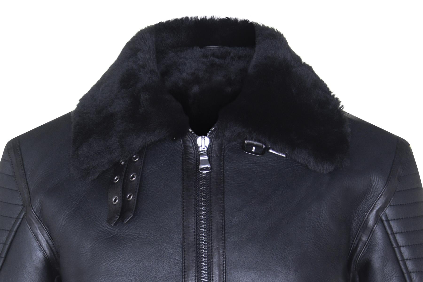 Mens Quilted Sheepskin Bomber Jacket-Horley