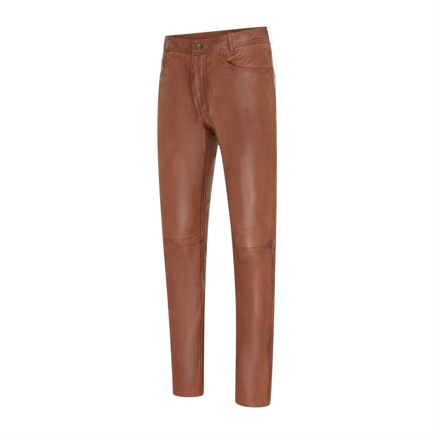 Mens Lamb Leather 501 Biker Jeans - Istanbul