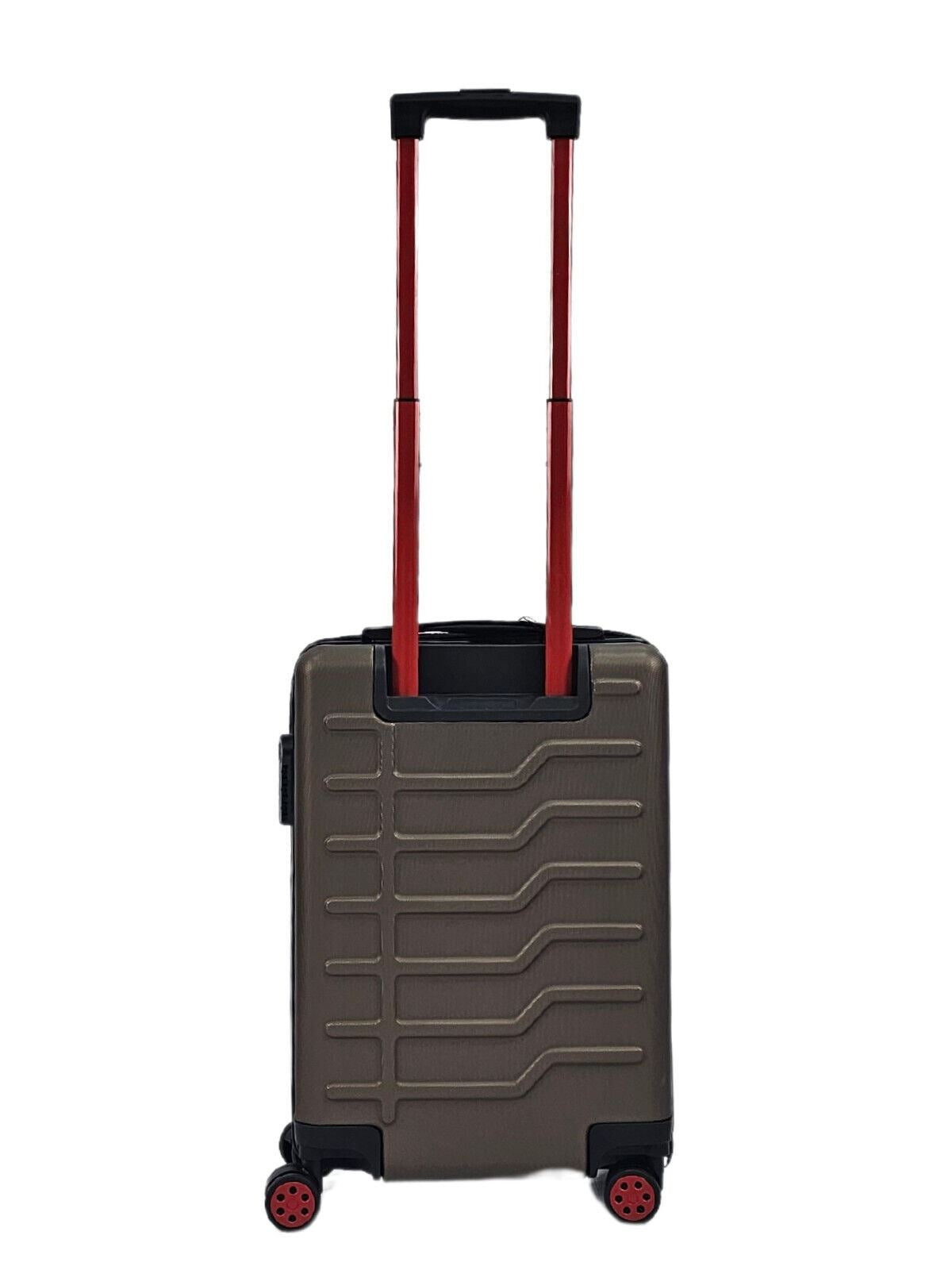 Grey Hard Shell Classic Suitcase Set 8 Wheel Cabin Luggage Case Holiday Travel