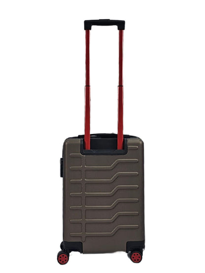 Grey Hard Shell Classic Suitcase Set 8 Wheel Cabin Luggage Case Holiday Travel