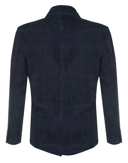 Mens Suede Italian Blazer Jacket-Dorking