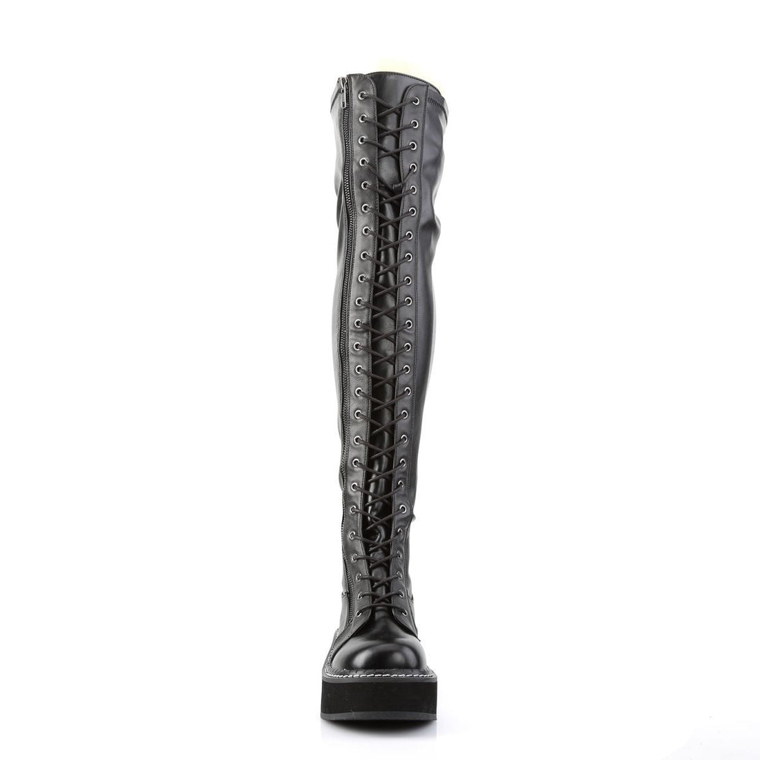 Demonia Emily 375 Black Thigh High Gothic Boots