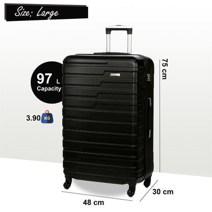 Crossville Large Hard Shell Suitcase in Black