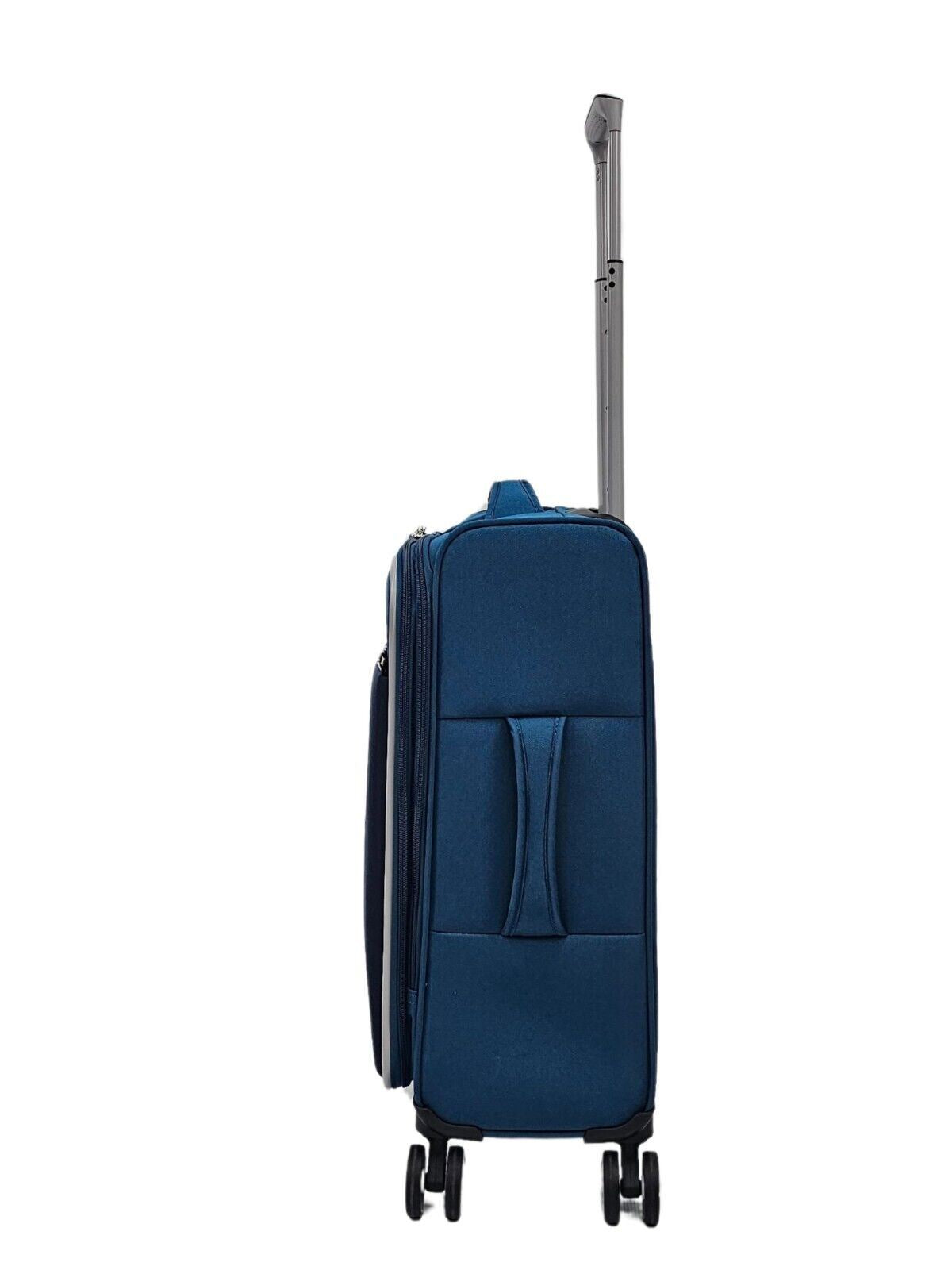 Lightweight Teal blue Cabin Suitcases 4 Wheel Luggage Travel Bag - Upperclass Fashions 