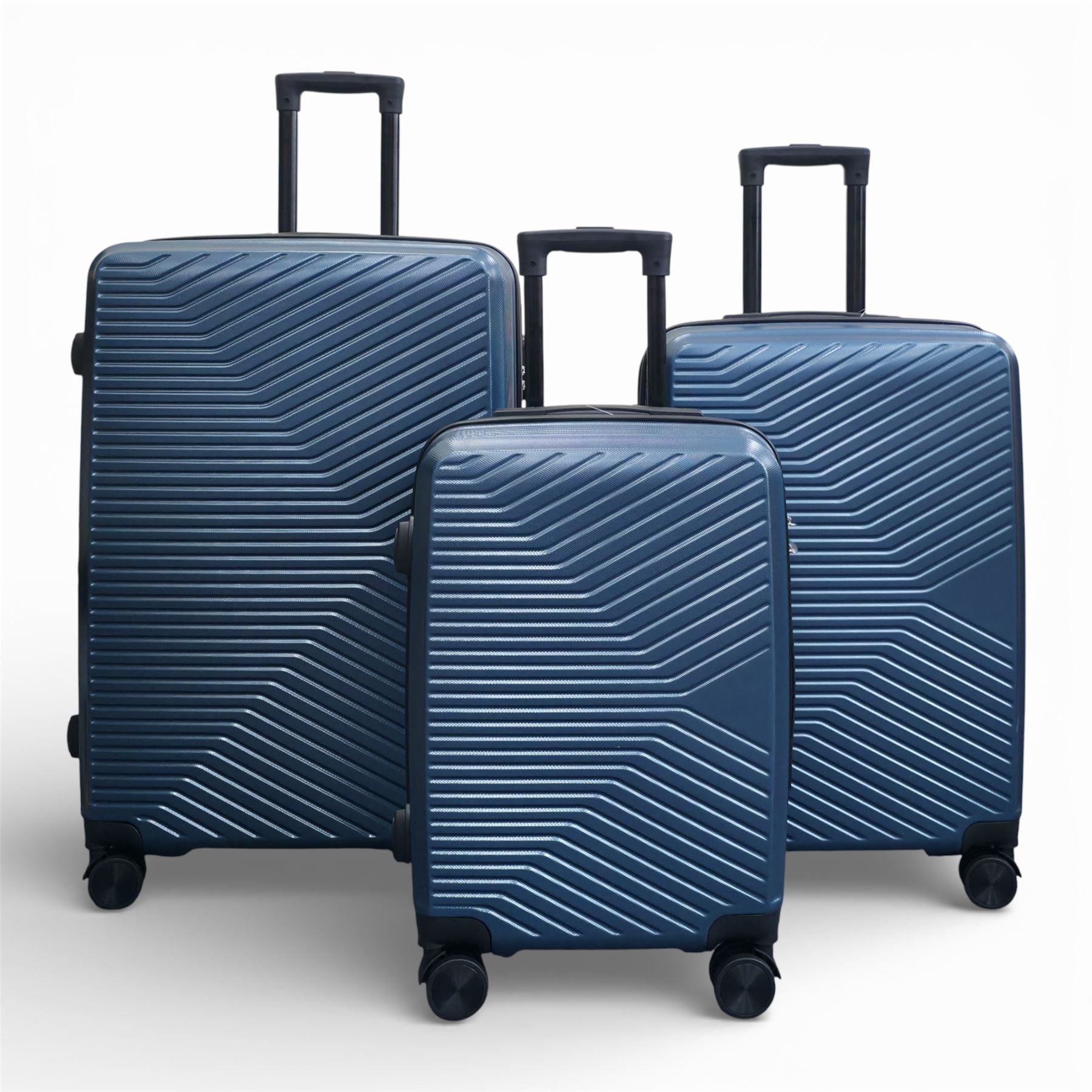 Junee Set of 3 Hard Shell Suitcase in Blue