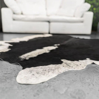 Natural Cow Leather Cowhide Hairon Rug - Hereford
