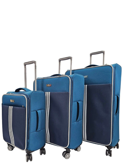 Beaverton Set of 3 Soft Shell Suitcase in Teal
