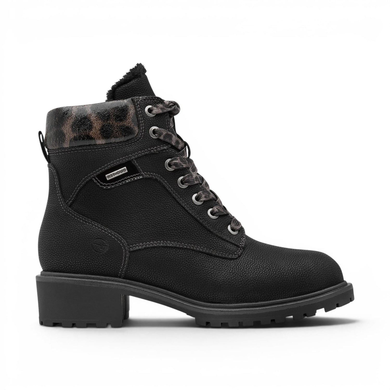 Tamaris Women’s Black Warm Lace-Up Winter Outdoor Ankle Boots - 26266-43