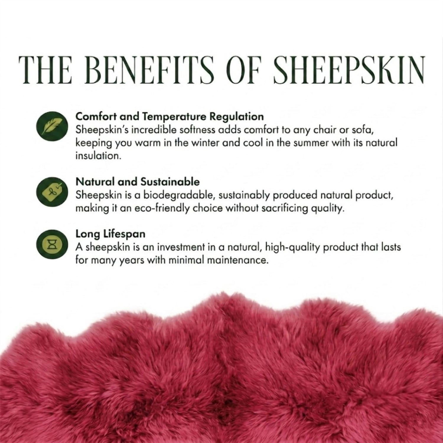 Genuine Sheepskin Natural Silky Soft Fluffy Real Wool Rug