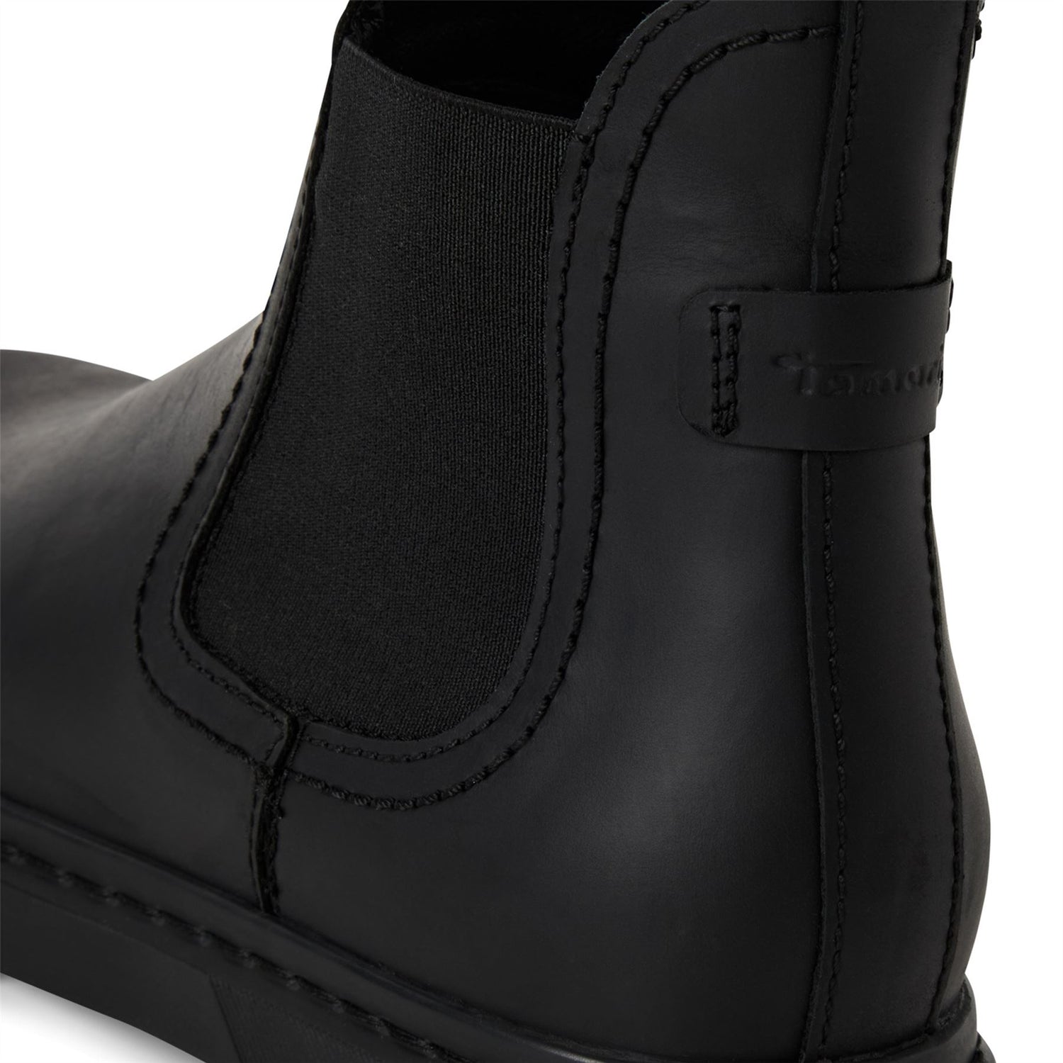 Tamaris Womens Black Leather Classic Chelsea Ankle Boots
