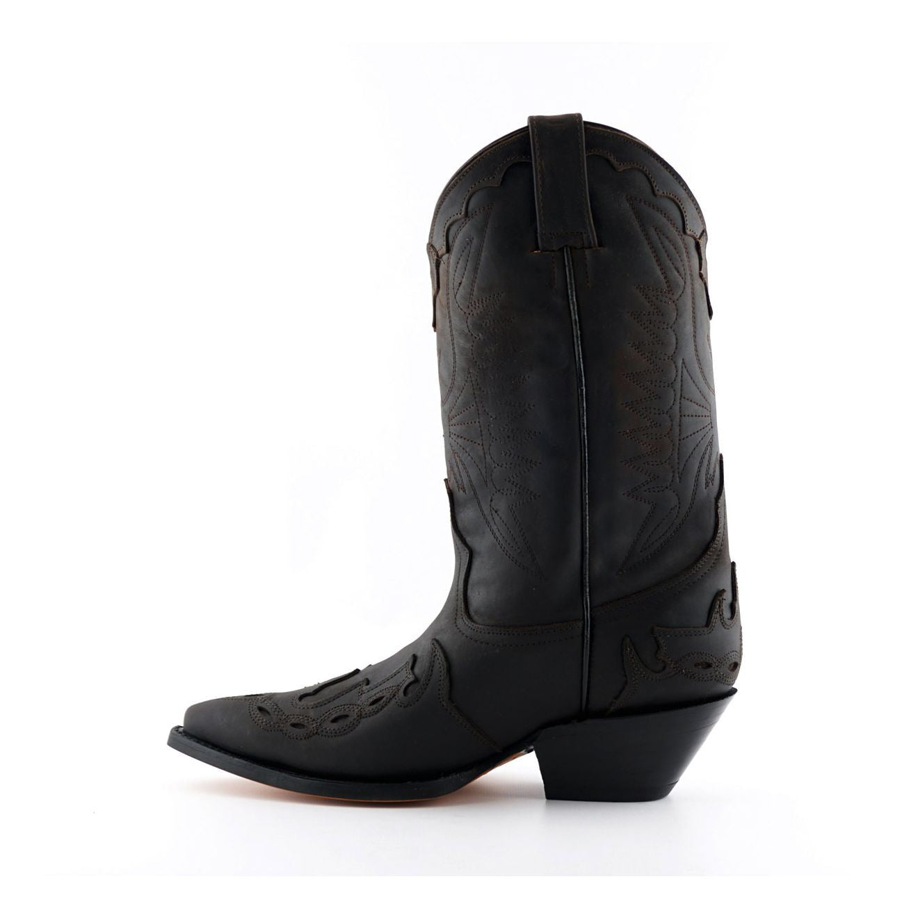 Grinders Unisex Brown Leather Cowboy Boots-Arizona HI