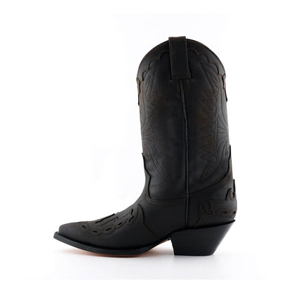 Grinders Unisex Brown Leather Cowboy Boots-Arizona HI