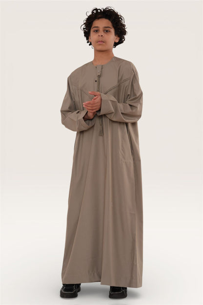 Kids Boys Eid Moroccan Jubba Robe Djellaba Ramadan Eid Thobe - K-HM11