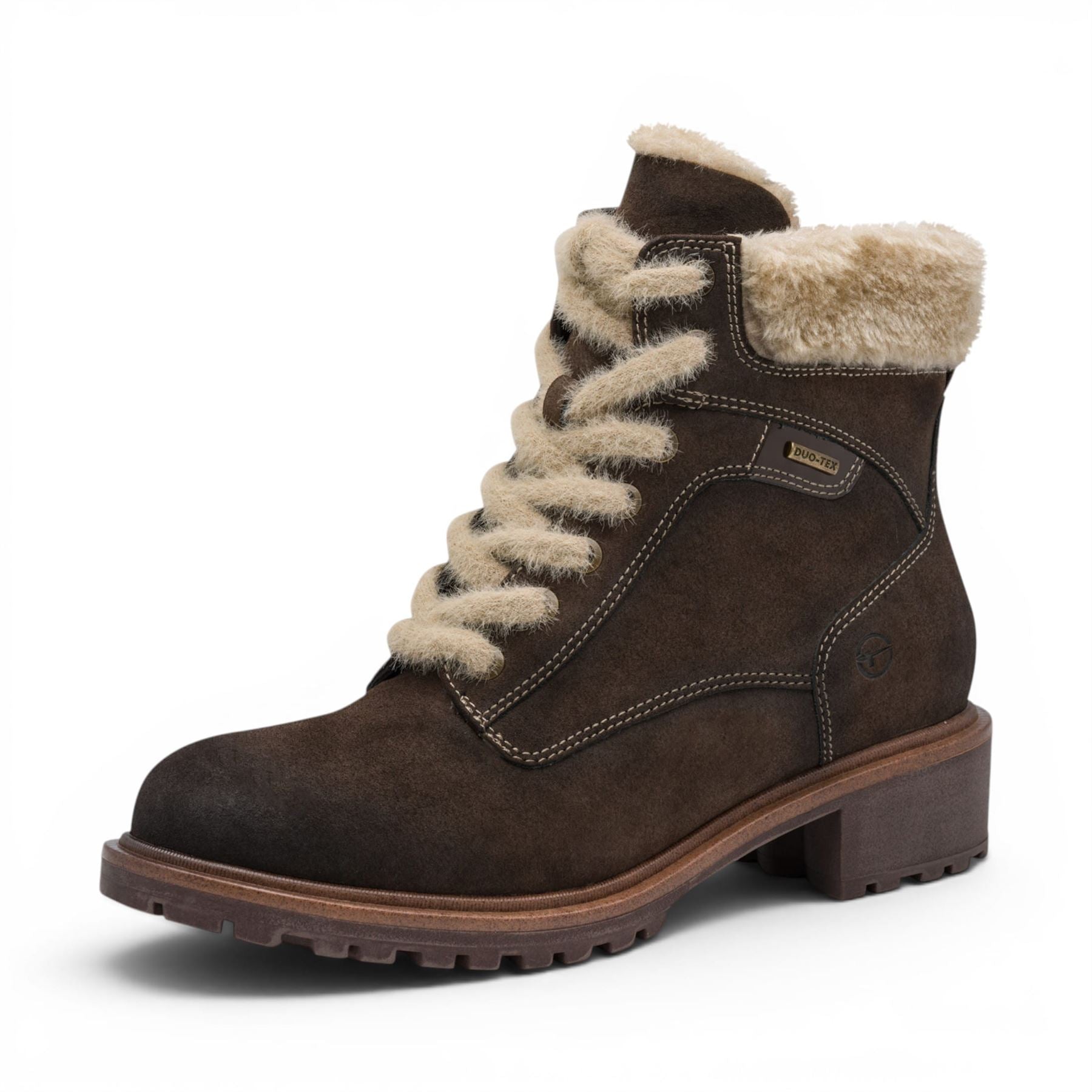 Tamaris Women’s Brown Warm Lace-Up Winter Outdoor Ankle Boots - 26266-43