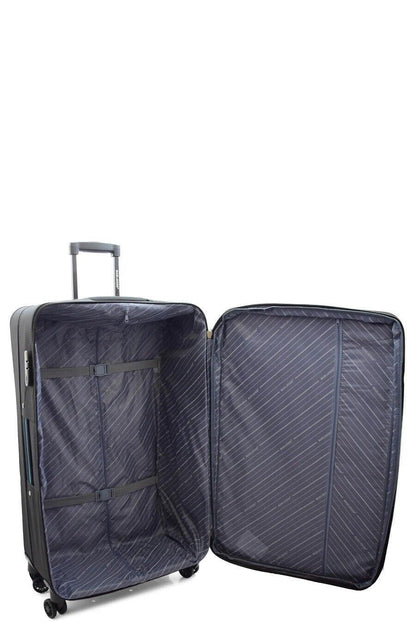 Calera Extra Large Soft Shell Suitcase in Black