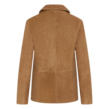 Womens Soft Goat Suede Leather Blazer Jacket-Kolkata