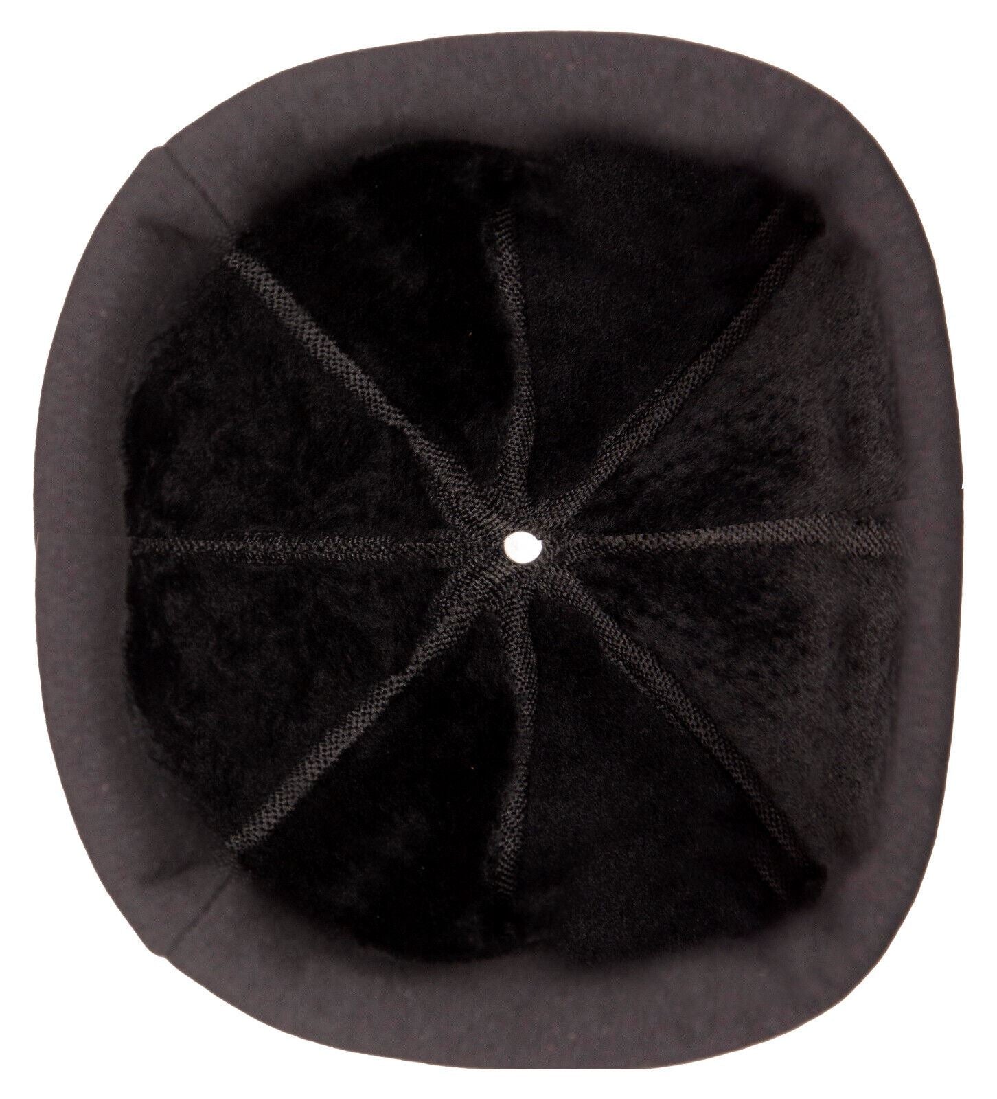 Mens Leather Black Beanie Hat 100% Sheepskin Winter 6 Panel Hat One size - Upperclass Fashions 