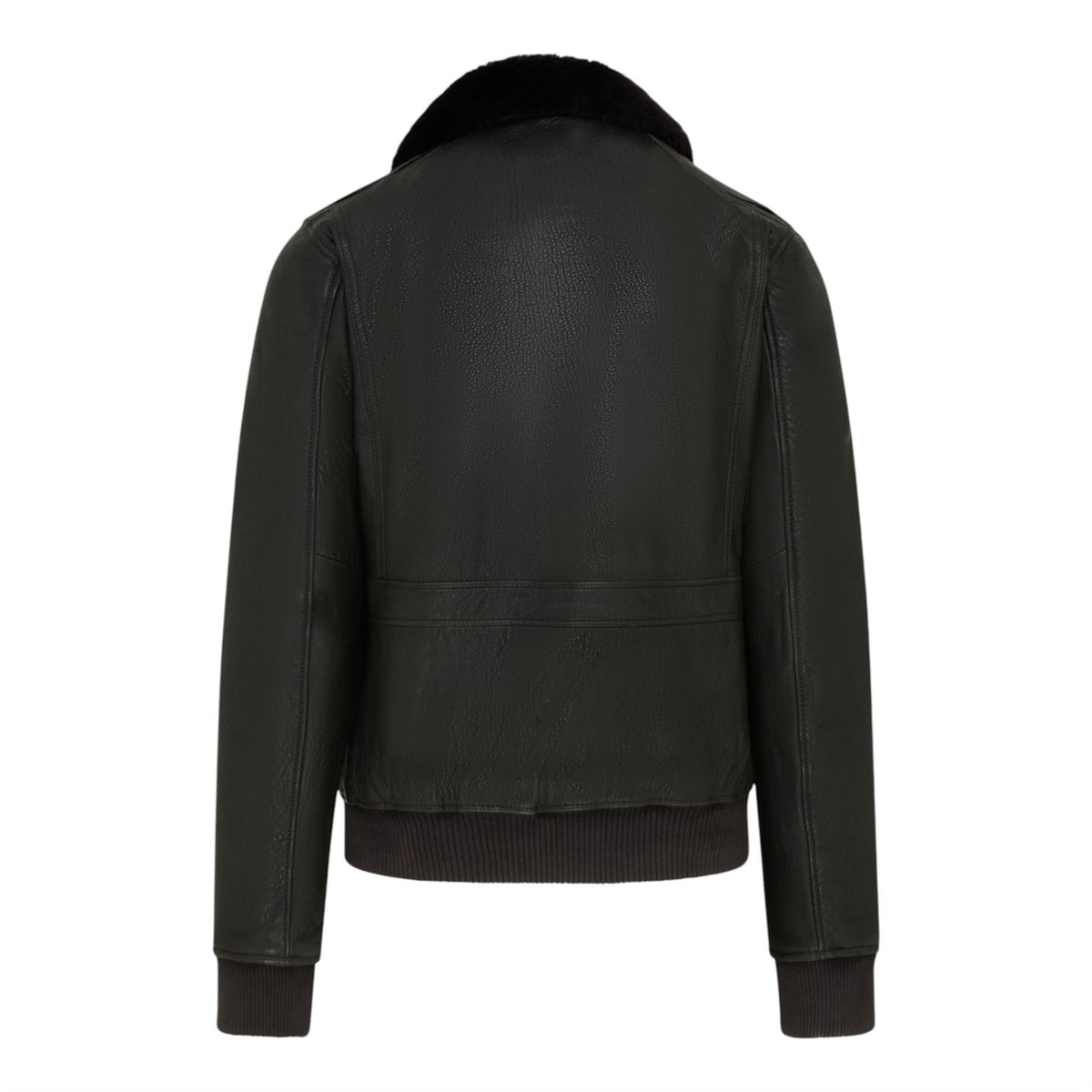 Mens Leather Aviator Bomber Jacket - Lunar