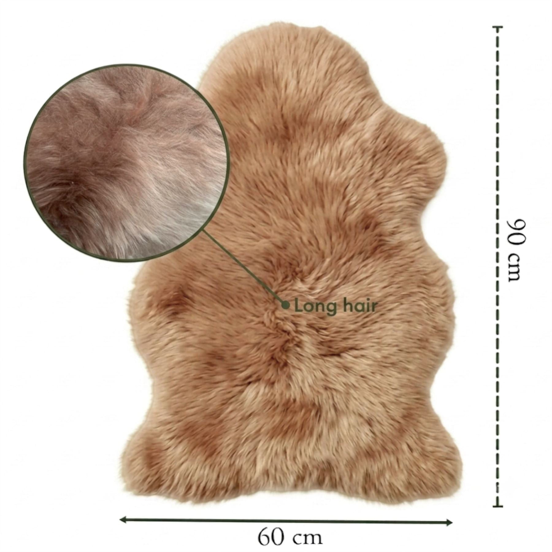 Genuine Sheepskin Natural Silky Soft Fluffy Real Wool Rug
