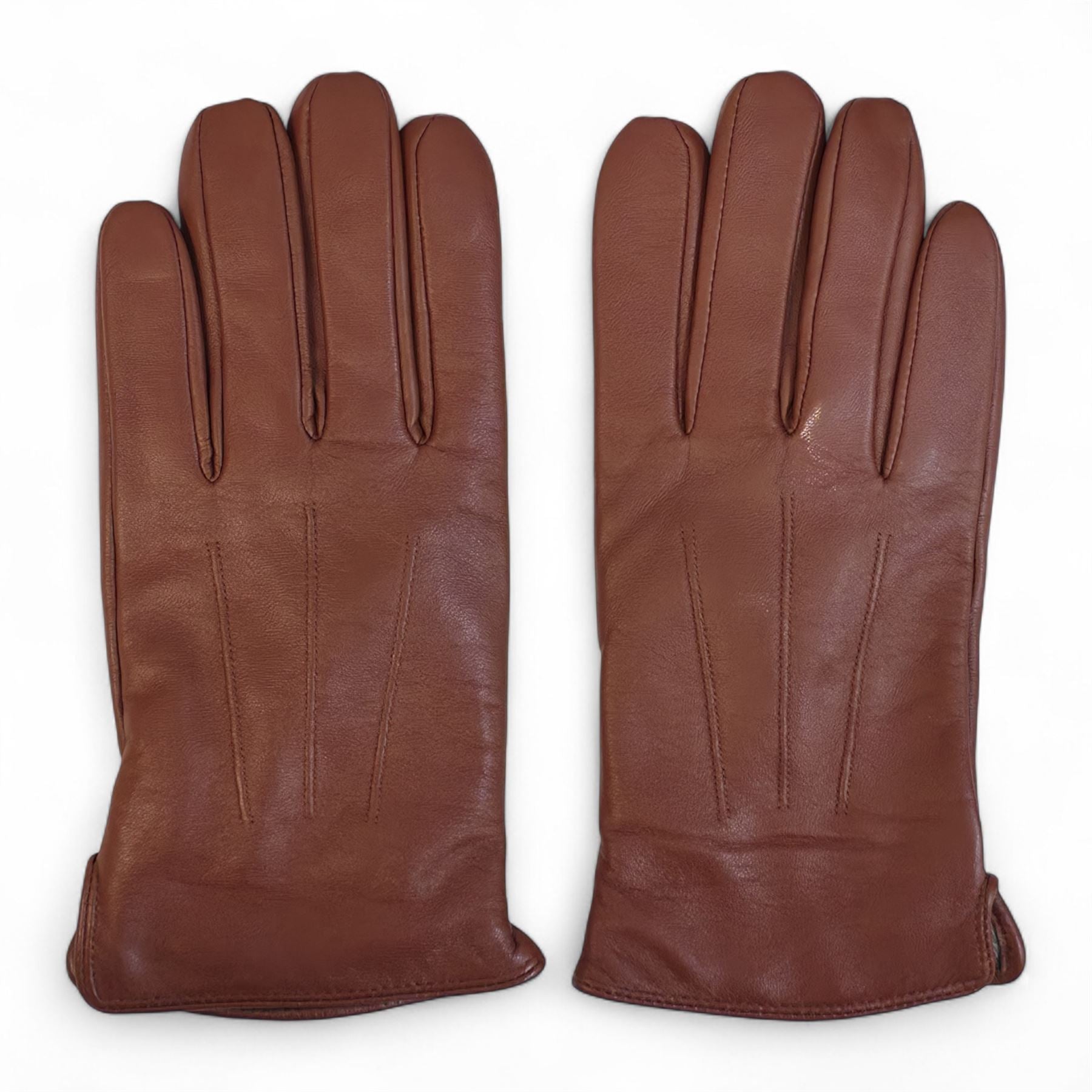 Men’s Italian Leather Warm Wool Lining Winter Gloves - M-LGV-305