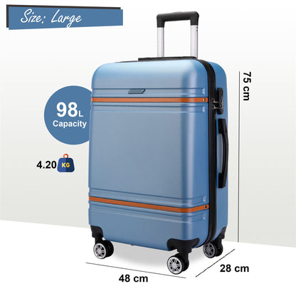 Calgary Large Hard Shell Suitcase in Blue