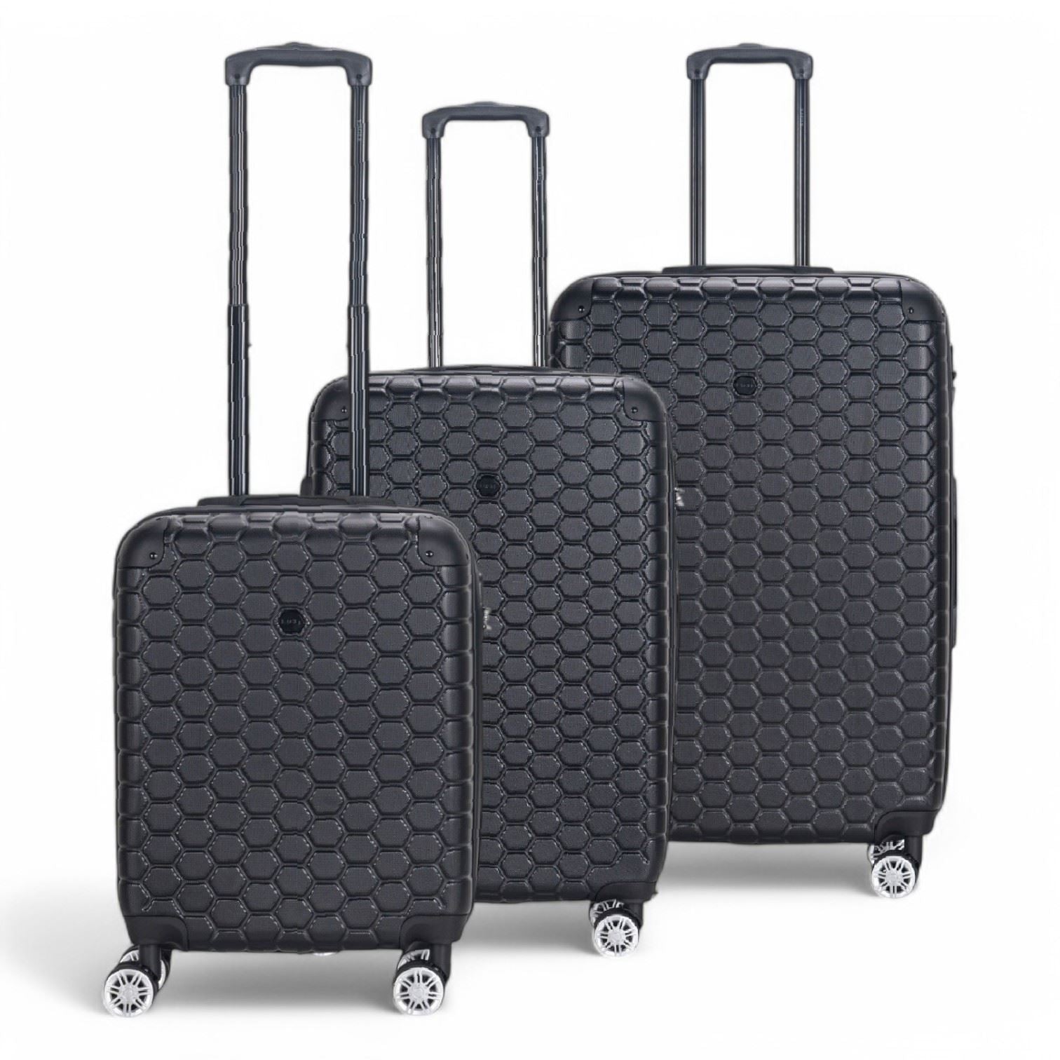 Noda Set of 3 Hard Shell Suitcase in Black