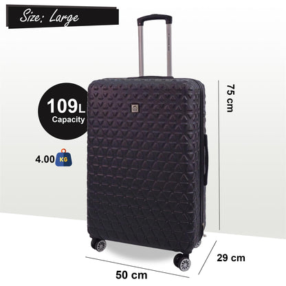 Adamsville Large Hard Shell Suitcase in Black