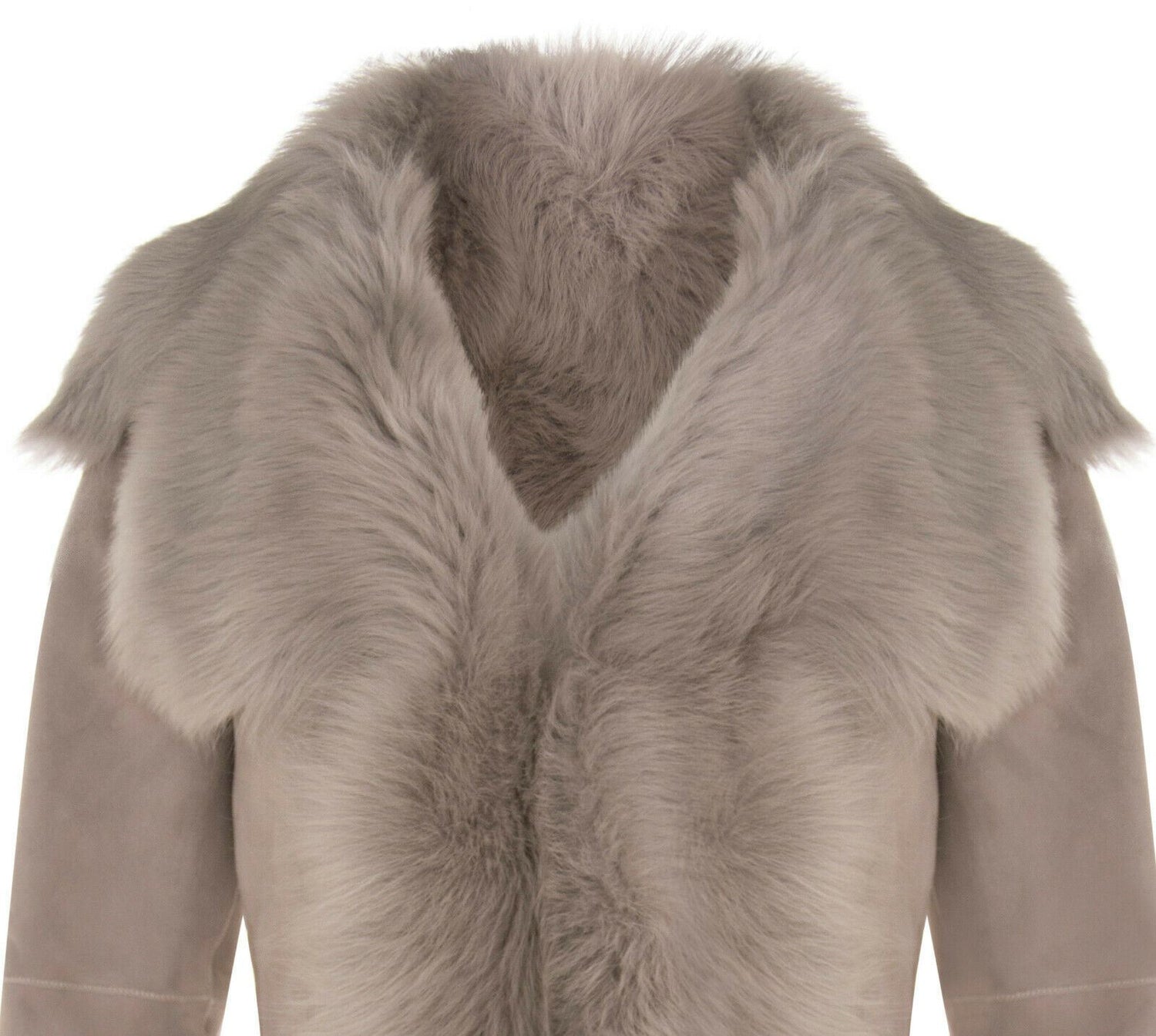 Womens Suede Toscana Sheepskin Trench Coat-Rochester