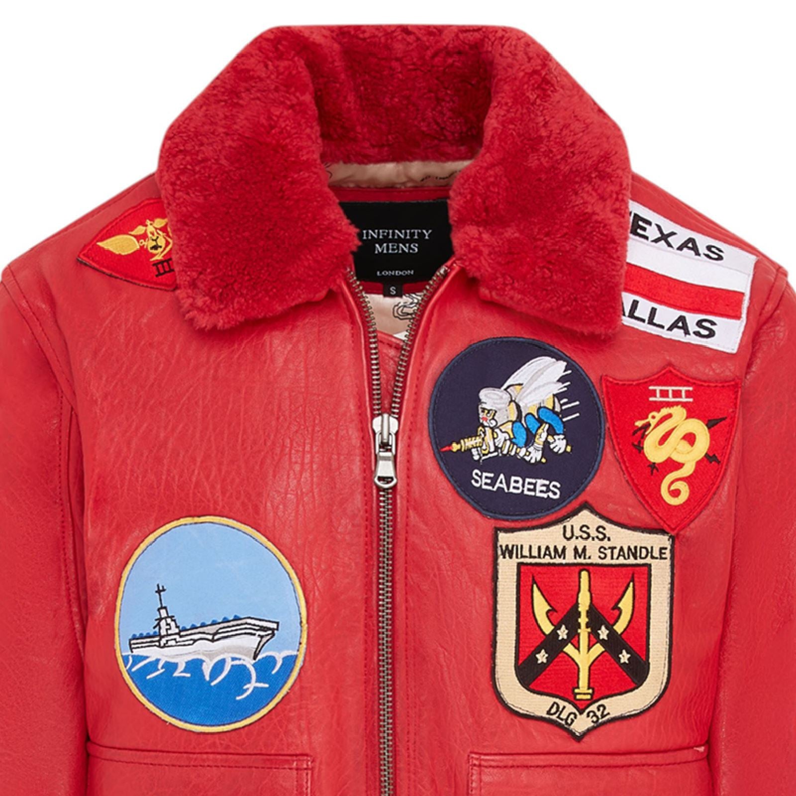 Mens A2 Top Gun  Leather Bomber Jacket-Camborne