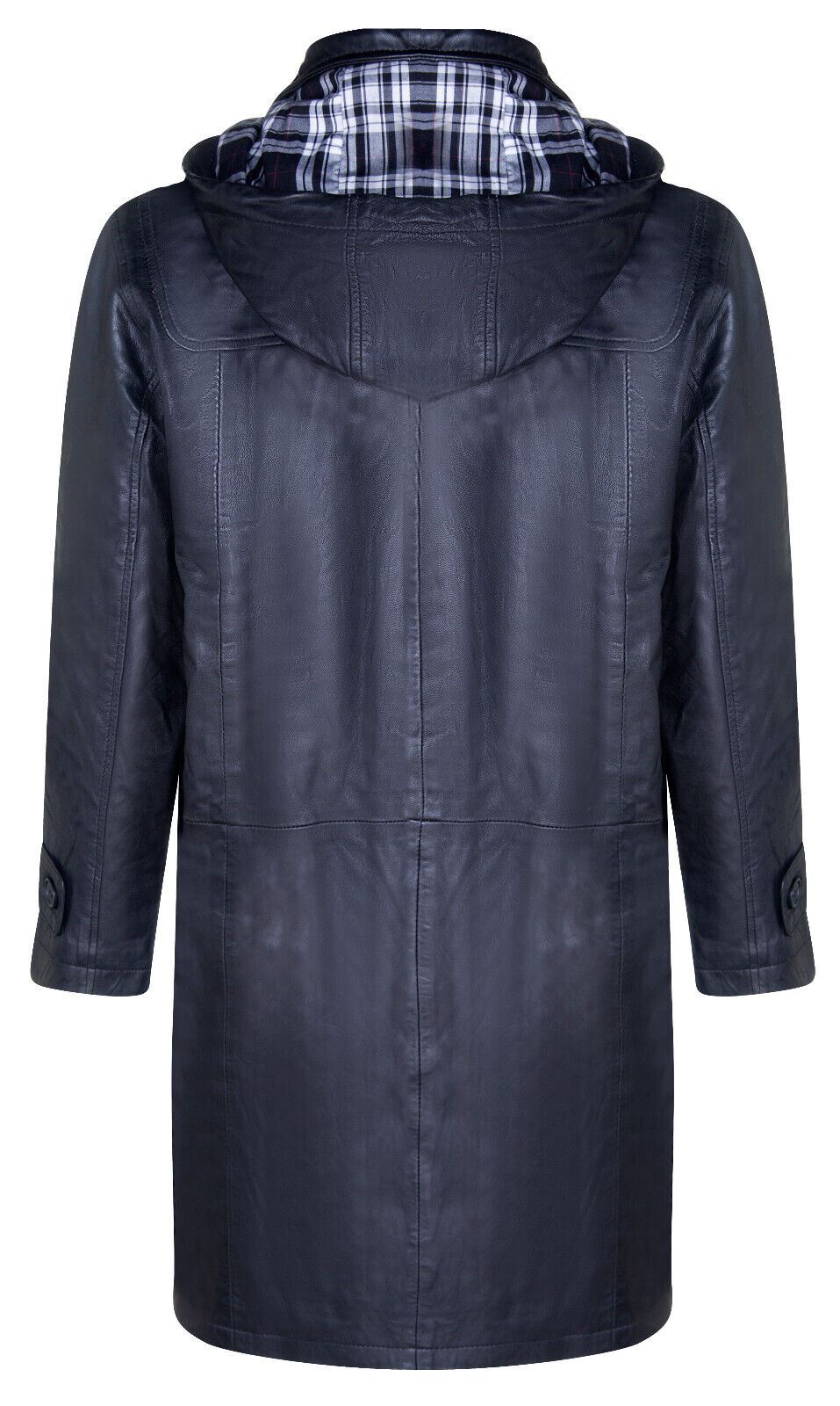 Mens 3/4 Length Leather Duffle Classic Coat-Ferryhill