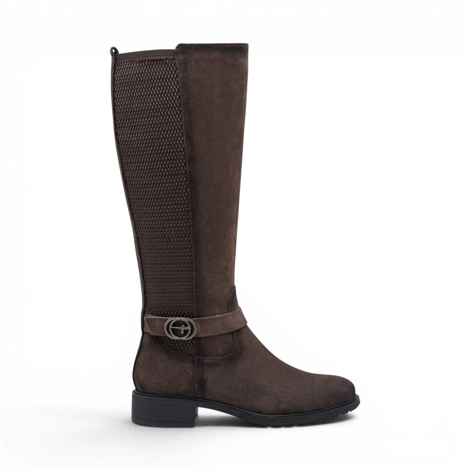 Tamaris Womens Taupe Leather Knee-High Long Riding Boots - 25618-43