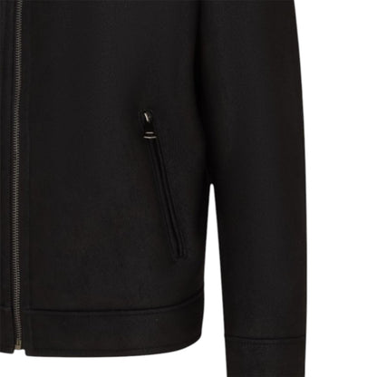 Mens Sheepksin Hooded Shearling Bomber Jacket - Benalla