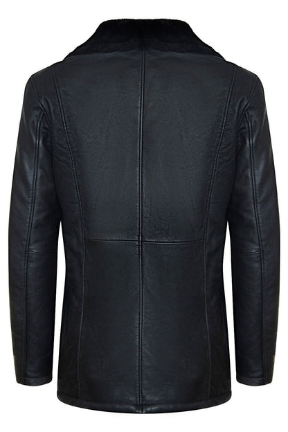 Mens Reefer Leather  Jacket - Tadcaster