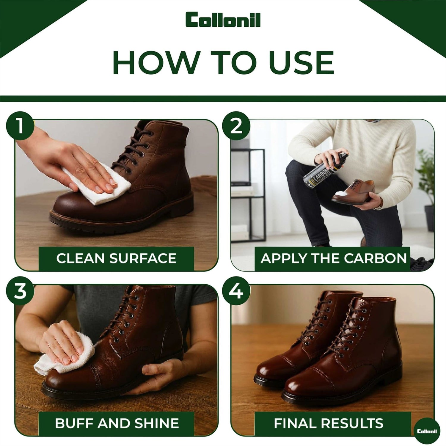 Collonil Carbon Complete 125ml Leather Suede Cleaner Protector Care Foam