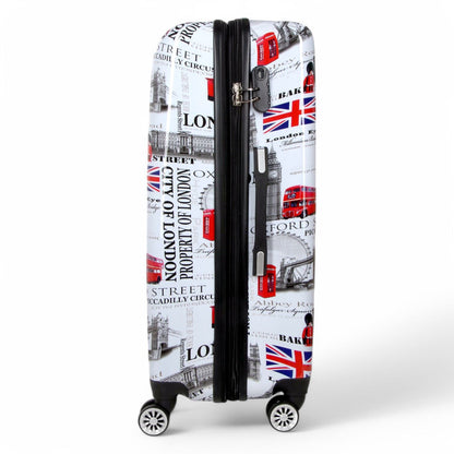 Cooma Large Hard Shell Suitcase London in Black Flower