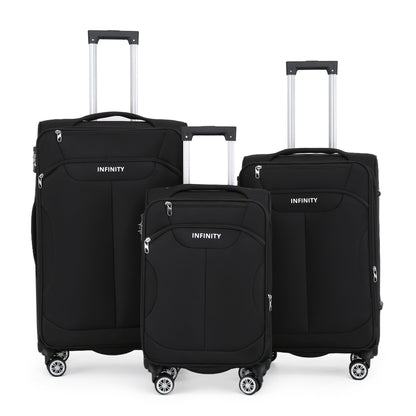 Delta Set of 3 Hard Shell Suitcase in Black