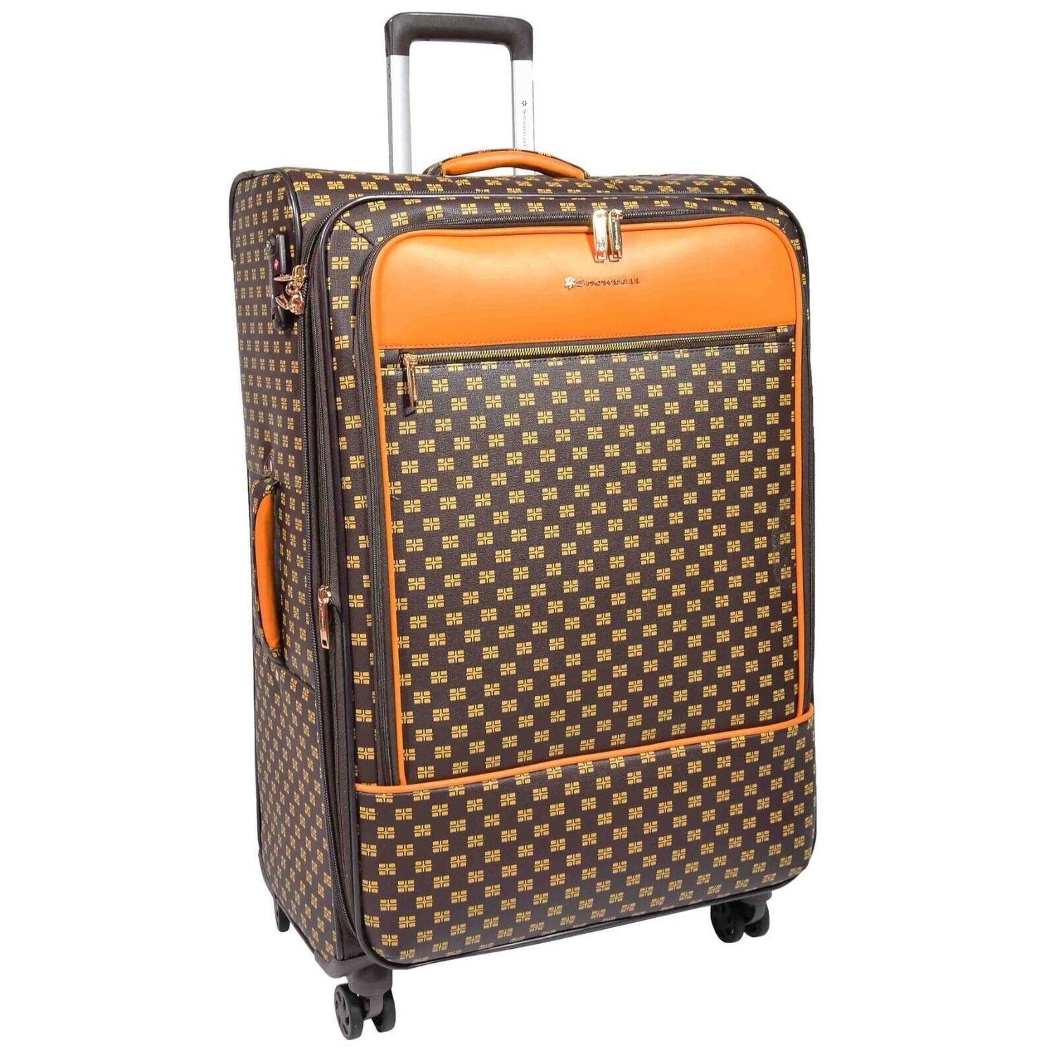 Cleveland Large Soft Shell Suitcase in Coffee
