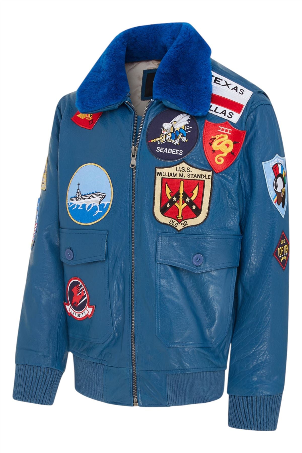 Mens A2 Top Gun  Leather Bomber Jacket-Camborne