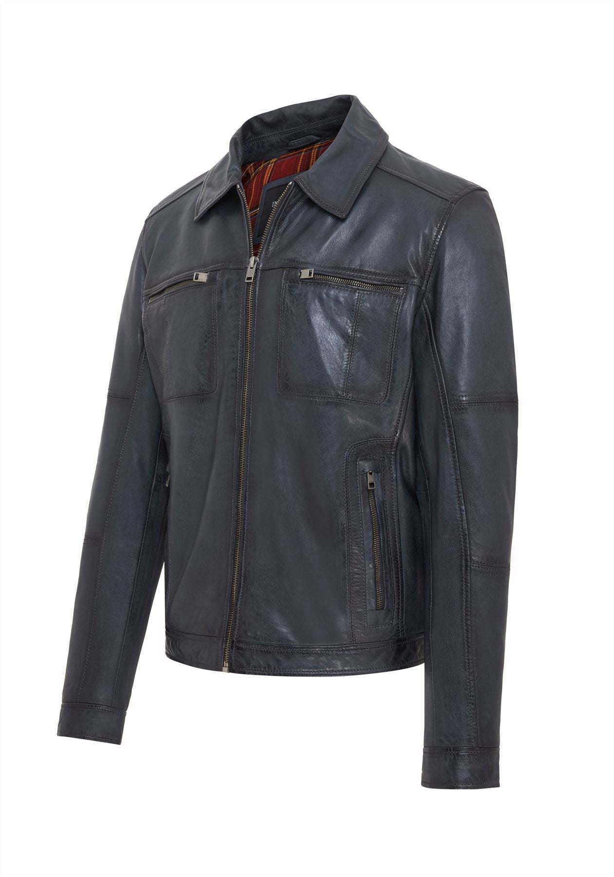 Mens Classic Leather Biker Jacket - Bettles