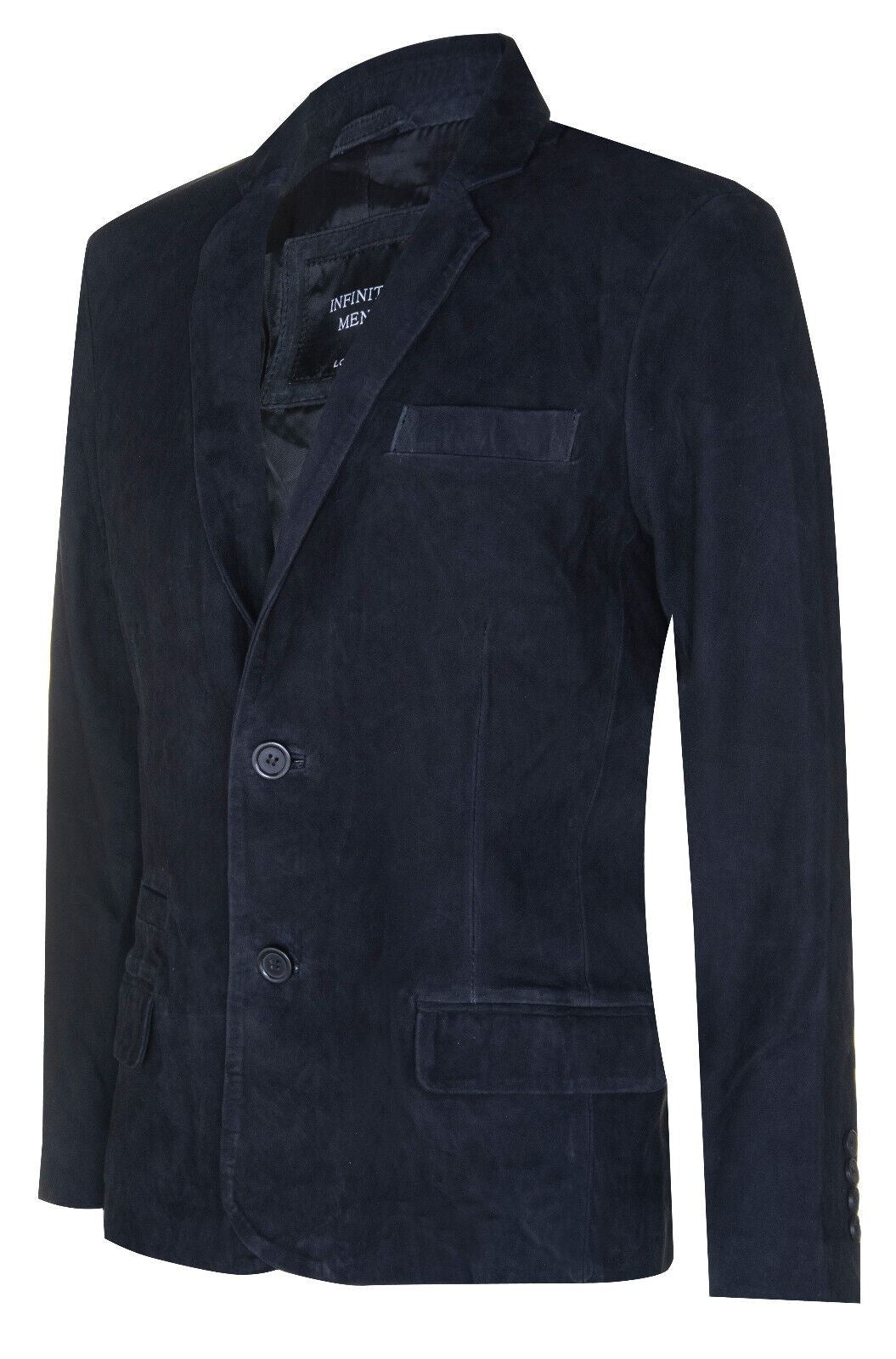 Mens Suede Italian Blazer Jacket-Dorking